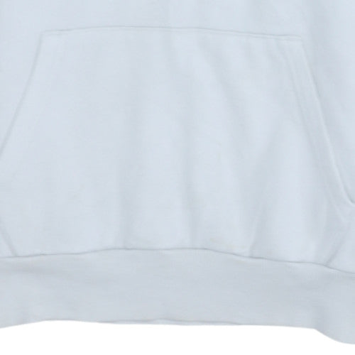 Puma Womens White Glitter Logo Pullover Hoodie Size M