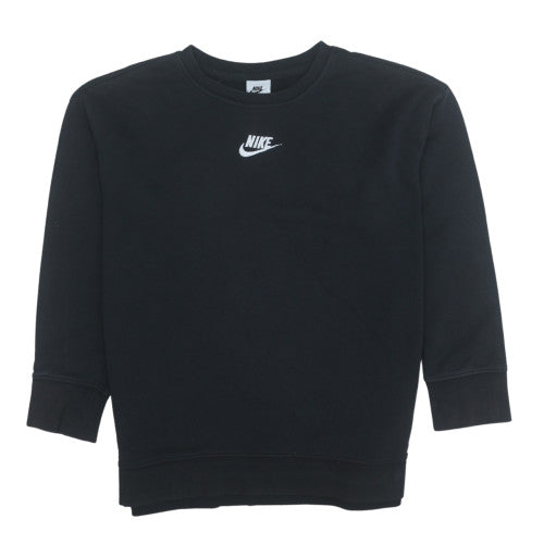 Nike Women Black Crew Neck Pullover Sweatshirt Size L