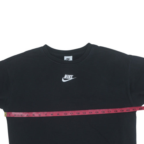 Nike Women Black Crew Neck Pullover Sweatshirt Size L