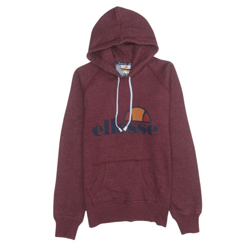 Ellesse Men's Red Pullover Hoodie XS Fleece Logo Sportswear