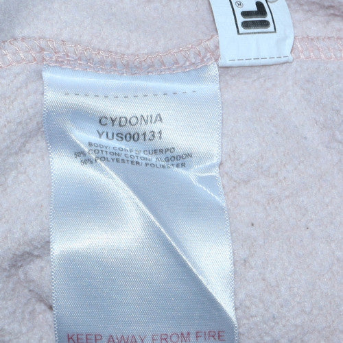 FILA Womens Beige Small Pullover Sweatshirt Classic Logo Cotton Blend