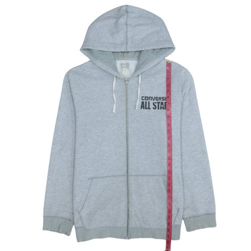 Converse Men's Grey Full Zip Hoodie XL Logo Sportswear