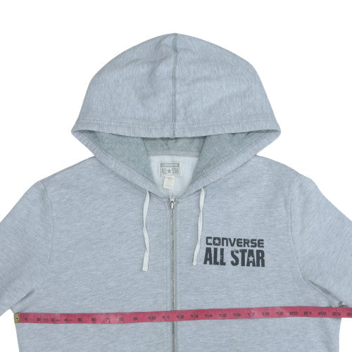 Converse Men's Grey Full Zip Hoodie XL Logo Sportswear