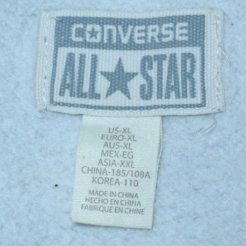 Converse Men's Grey Full Zip Hoodie XL Logo Sportswear