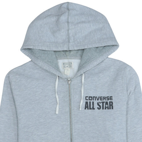 Converse Men's Grey Full Zip Hoodie XL Logo Sportswear