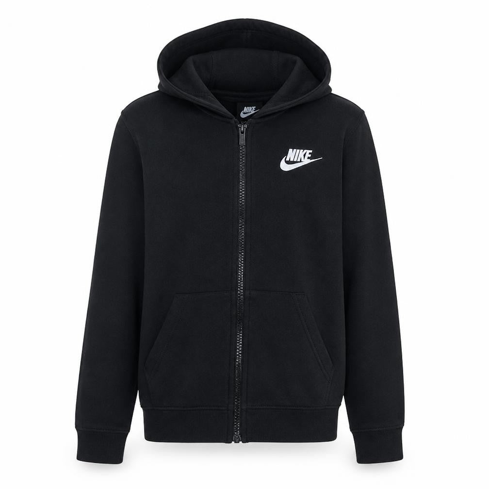 Nike Boys Black Full Zip Hoodie L 147-158cm Cozy Fleece Sweatshirt