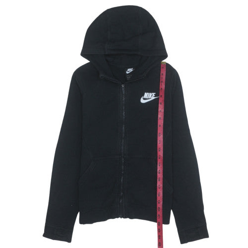 Nike Boys Black Full Zip Hoodie L 147-158cm Cozy Fleece Sweatshirt