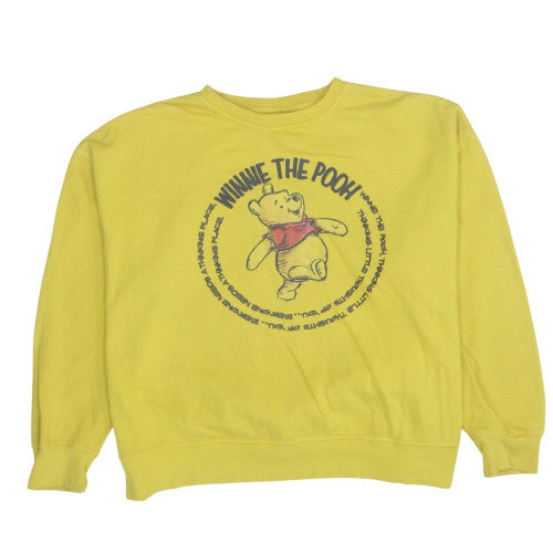 Disney Women’s Yellow Winnie the Pooh Pullover Sweatshirt Size L