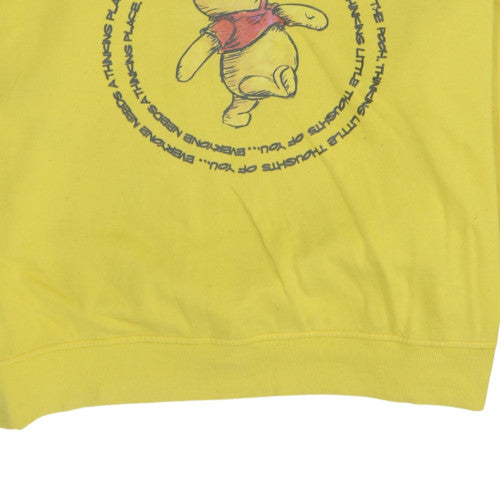 Disney Women’s Yellow Winnie the Pooh Pullover Sweatshirt Size L