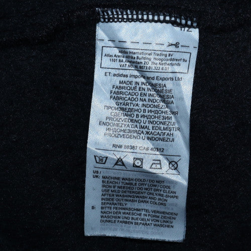 Adidas Womens Black Crew Neck Pullover Sweatshirt Size 14 Relaxed Fit