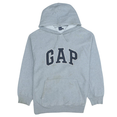 GAP Men's Grey Pullover Hoodie M Logo College Style