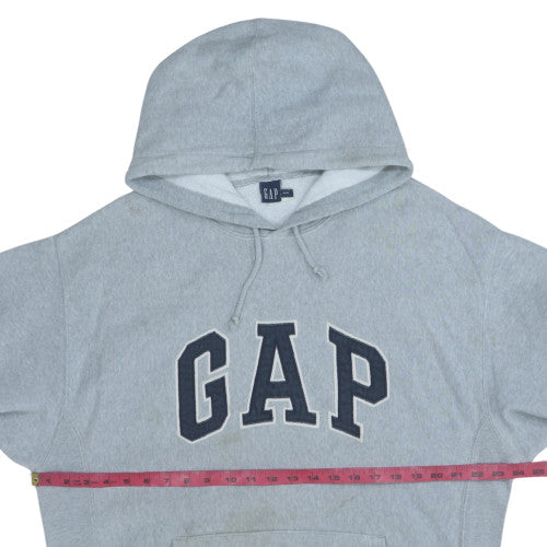 GAP Men's Grey Pullover Hoodie M Logo College Style