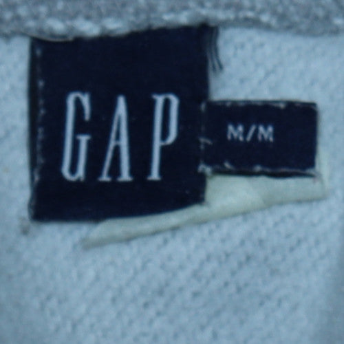 GAP Men's Grey Pullover Hoodie M Logo College Style
