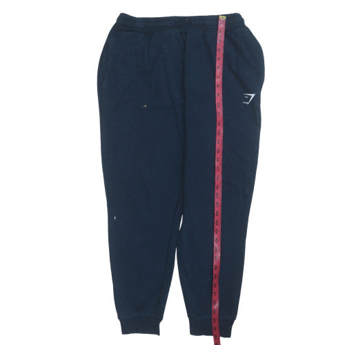 Gymshark Men Navy Sweatpants L Relaxed Fit Elastic Waist