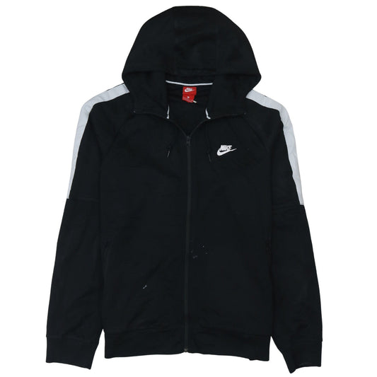 Nike Mens Black XL Full Zip Hoodie with Logo Trim