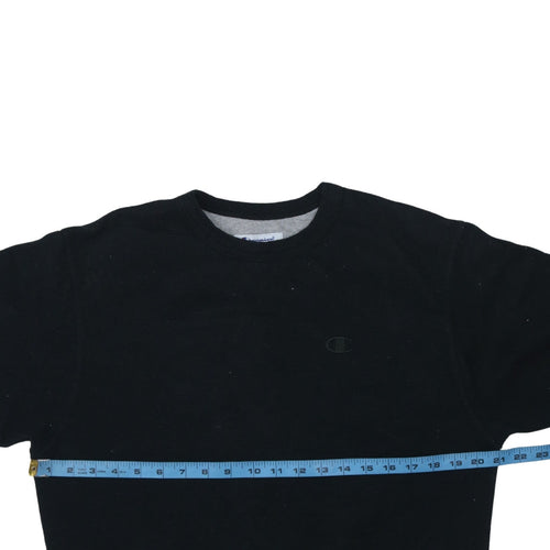 Champion Men's Black Small Crew Neck Pullover Sweatshirt