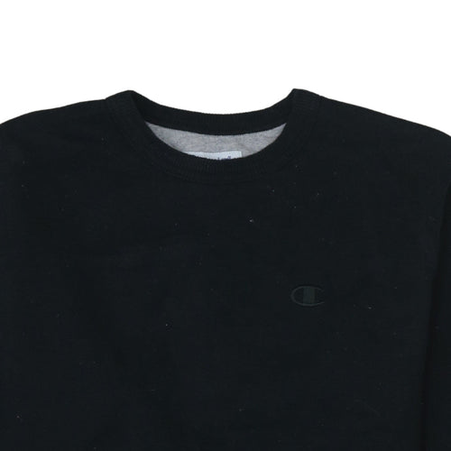 Champion Men's Black Small Crew Neck Pullover Sweatshirt
