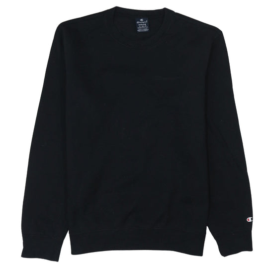 Champion Men's Black Pullover Sweatshirt Medium Crew Neck Fleece