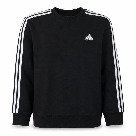 Front view of Adidas Women Black M Sweatshirt Crew Neck Long Sleeve Pullover