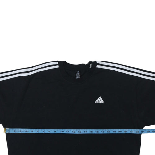 Adidas Women Black M Sweatshirt Crew Neck Long Sleeve Pullover