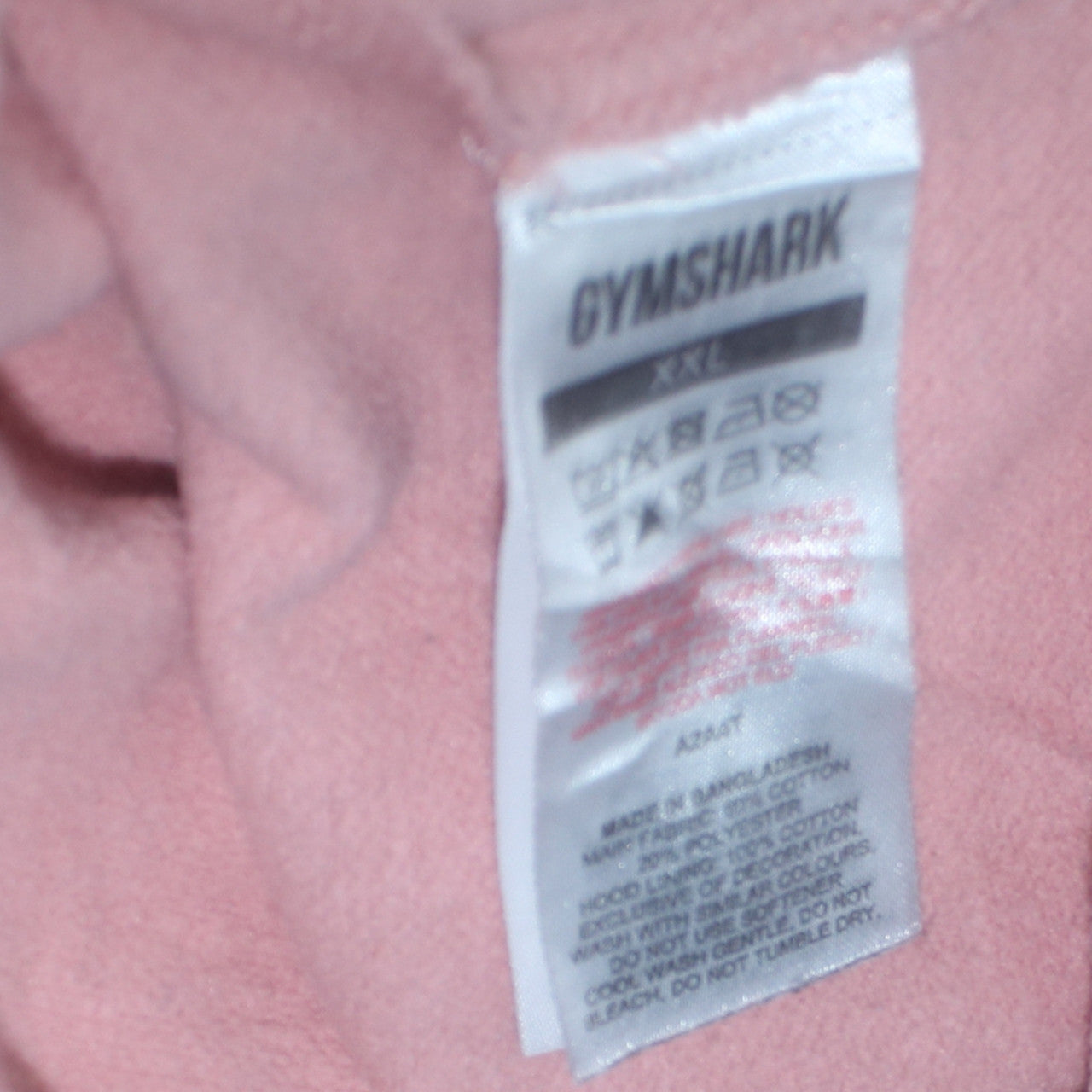 Gymshark Womens Pink Pullover Hoodie XXL Cotton Blend Casual