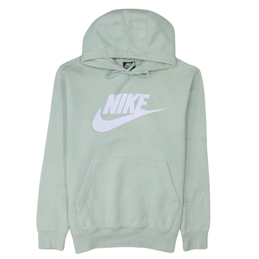 Nike Women’s Mint Green Pullover Hoodie Medium Cotton Logo Sweatshirt
