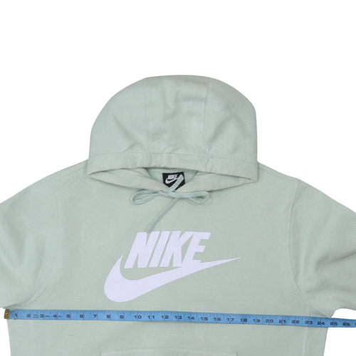 Nike Women’s Mint Green Pullover Hoodie Medium Cotton Logo Sweatshirt