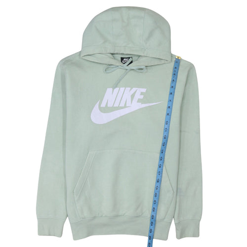 Nike Women’s Mint Green Pullover Hoodie Medium Cotton Logo Sweatshirt
