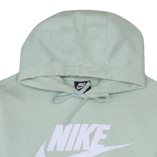 Nike Women’s Mint Green Pullover Hoodie Medium Cotton Logo Sweatshirt