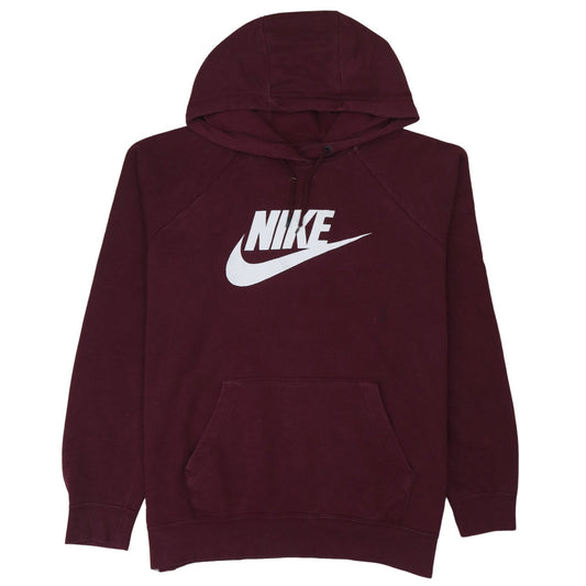 Nike Men's Red Hoodie Pullover Large Logo Sportswear Fleece