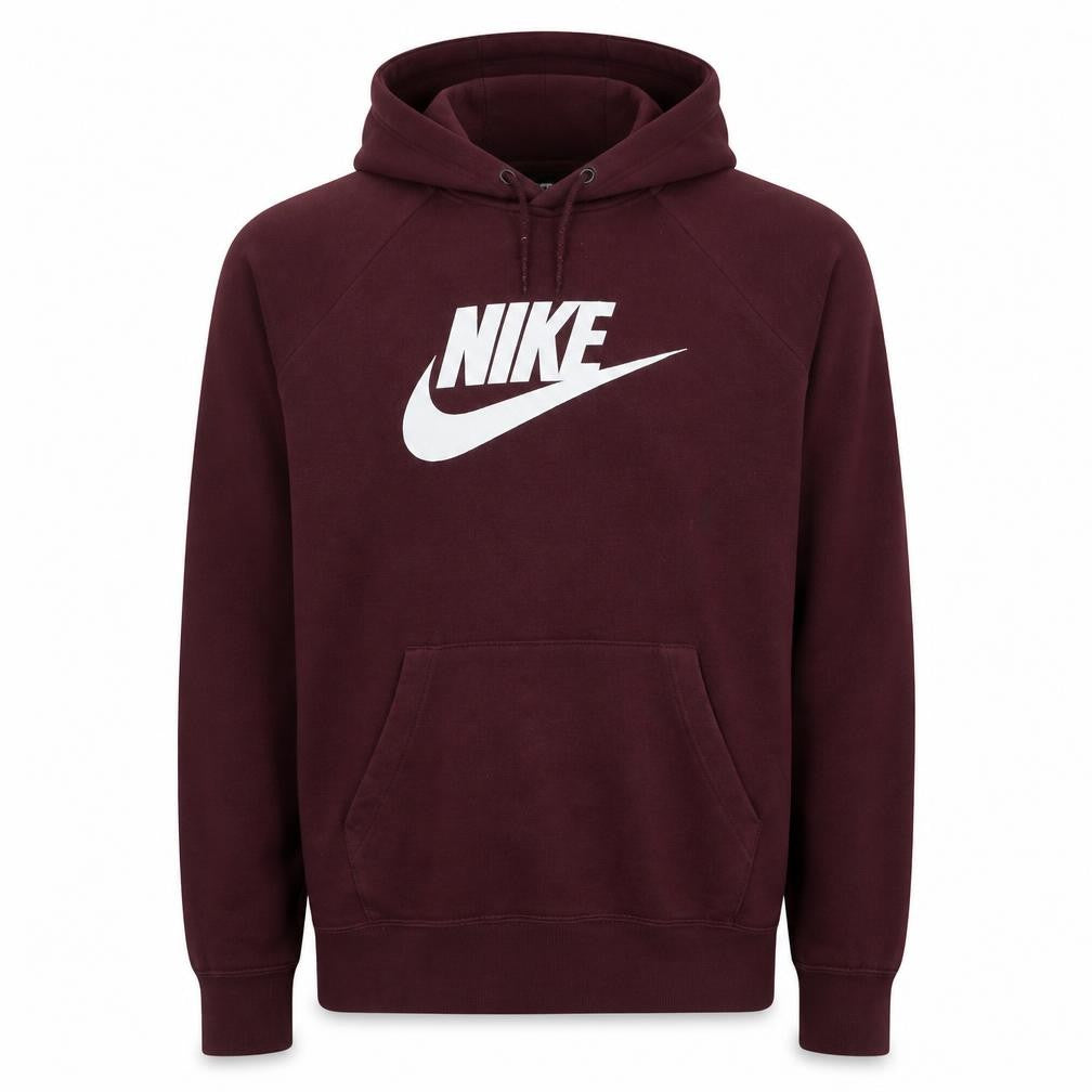 Nike Men's Red Hoodie Pullover Large Logo Sportswear Fleece