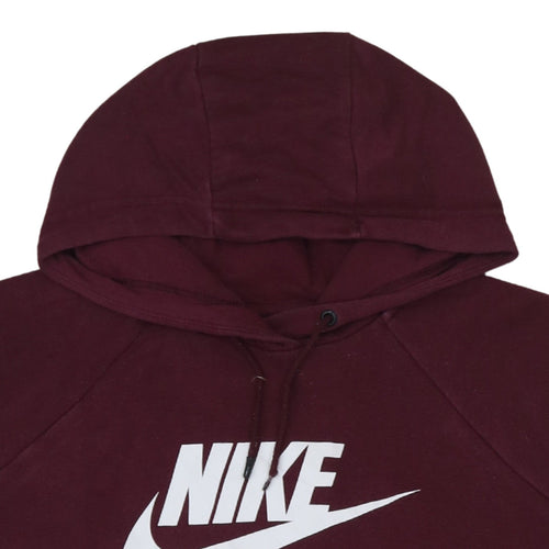 Nike Men's Red Hoodie Pullover Large Logo Sportswear Fleece