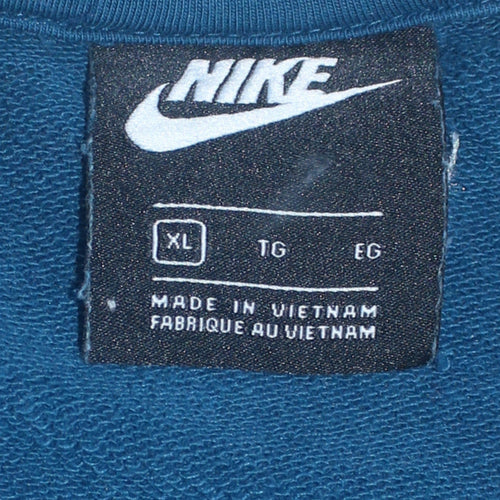 Nike Men's Blue XL Pullover Crew Neck Logo Sweatshirt