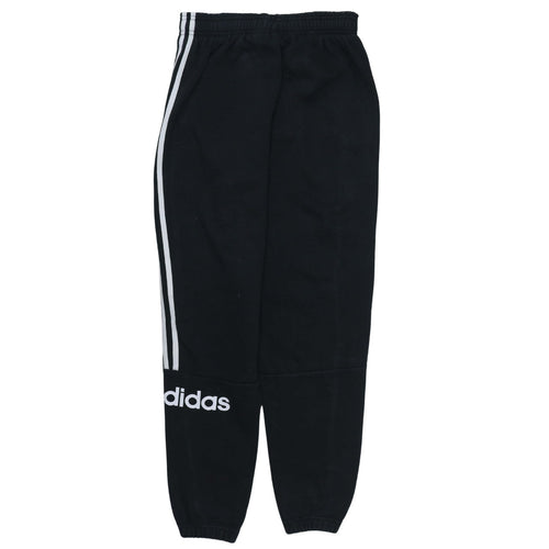 adidas Boys Black Jogger Trousers 13-14 Years Elastic Waist Sportswear