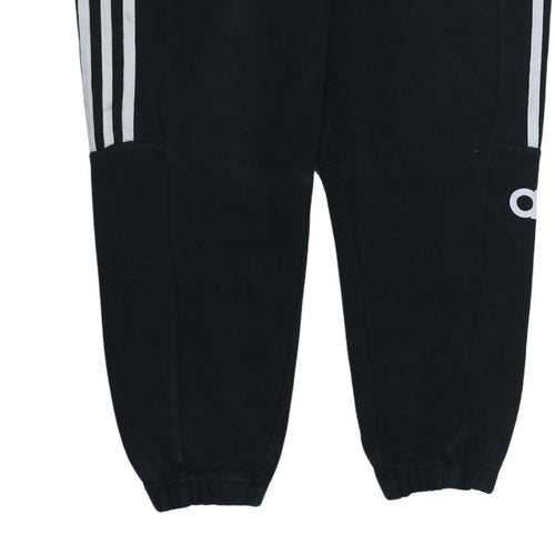 adidas Boys Black Jogger Trousers 13-14 Years Elastic Waist Sportswear