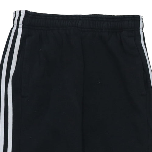 adidas Boys Black Jogger Trousers 13-14 Years Elastic Waist Sportswear