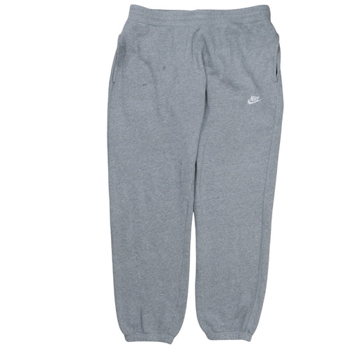 Nike Men's Grey Fleece Sweatpants L Regular Fit Casual Joggers