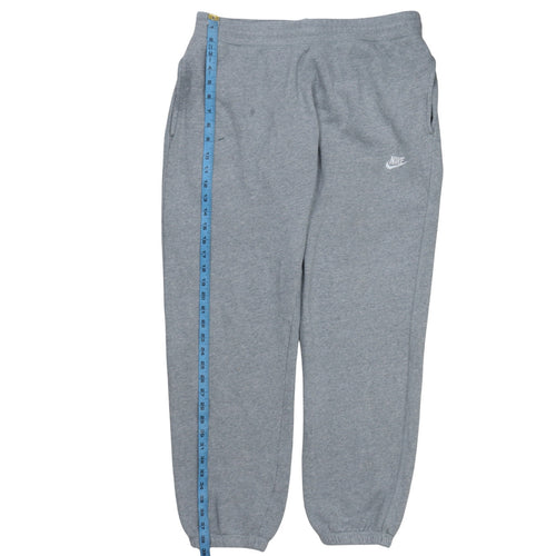 Nike Men's Grey Fleece Sweatpants L Regular Fit Casual Joggers