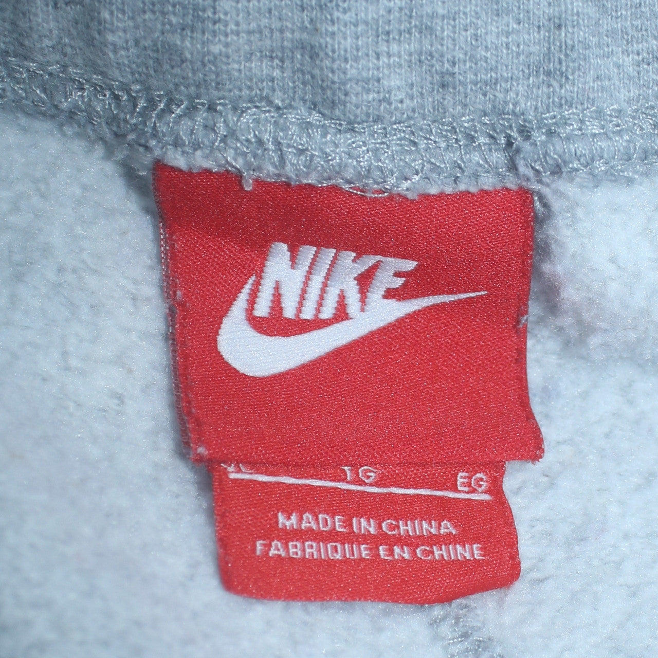 Nike Men's Grey Fleece Sweatpants L Regular Fit Casual Joggers
