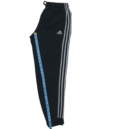 Adidas Boys Black Jogger Trousers 13-14 Years Elastic Waist Fleece