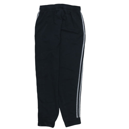 Adidas Boys Black Jogger Trousers 13-14 Years Elastic Waist Fleece