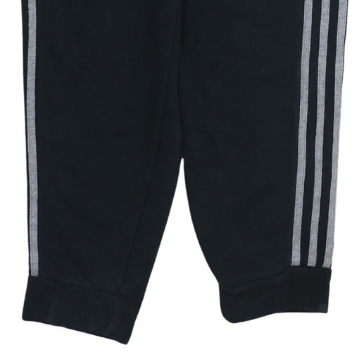 Adidas Boys Black Jogger Trousers 13-14 Years Elastic Waist Fleece
