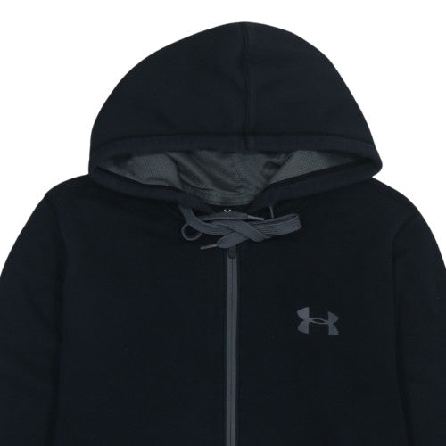 Under Armour Men Black Full Zip Hoodie Size M ColdGear Fitted