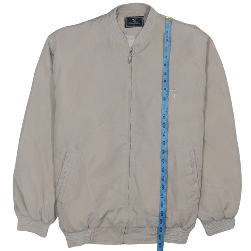 GueZhiTing Men's Beige L Bomber Jacket Lightweight Polyester