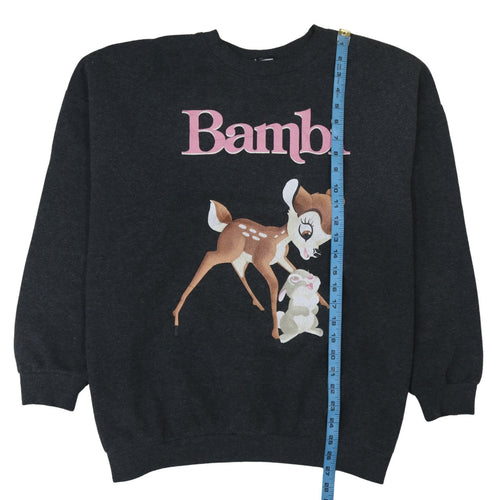 Disney Classics at George Womens Black Bambi Sweatshirt Size 12-14