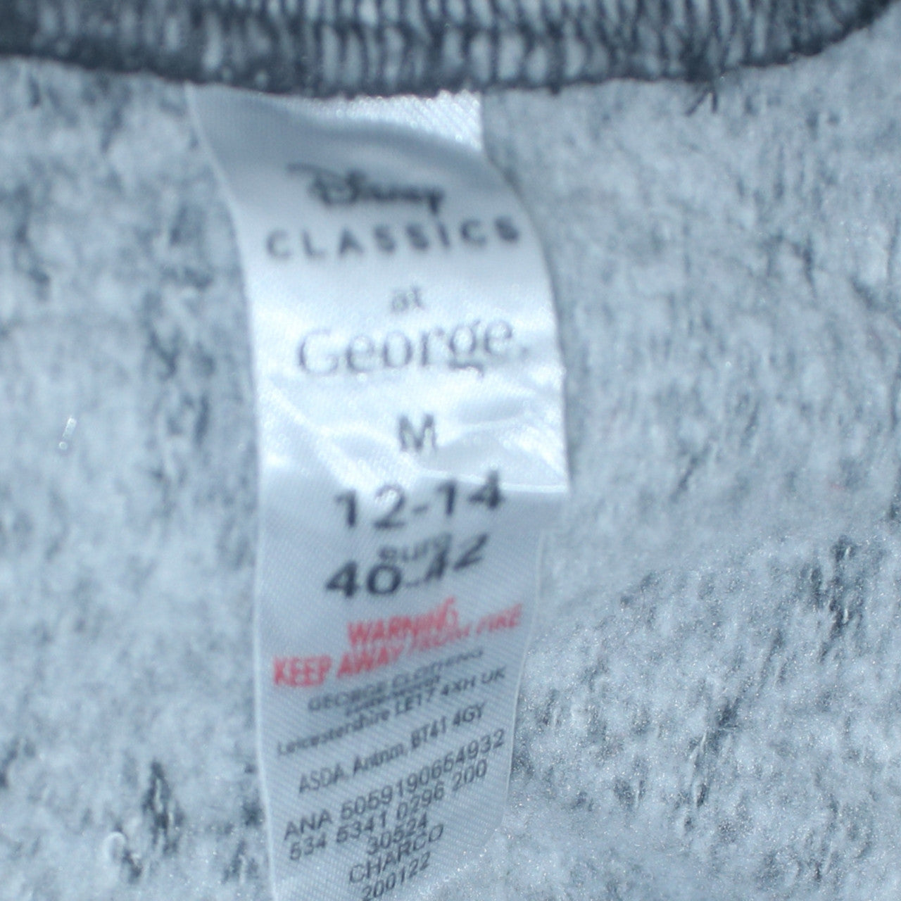 Disney Classics at George Womens Black Bambi Sweatshirt Size 12-14