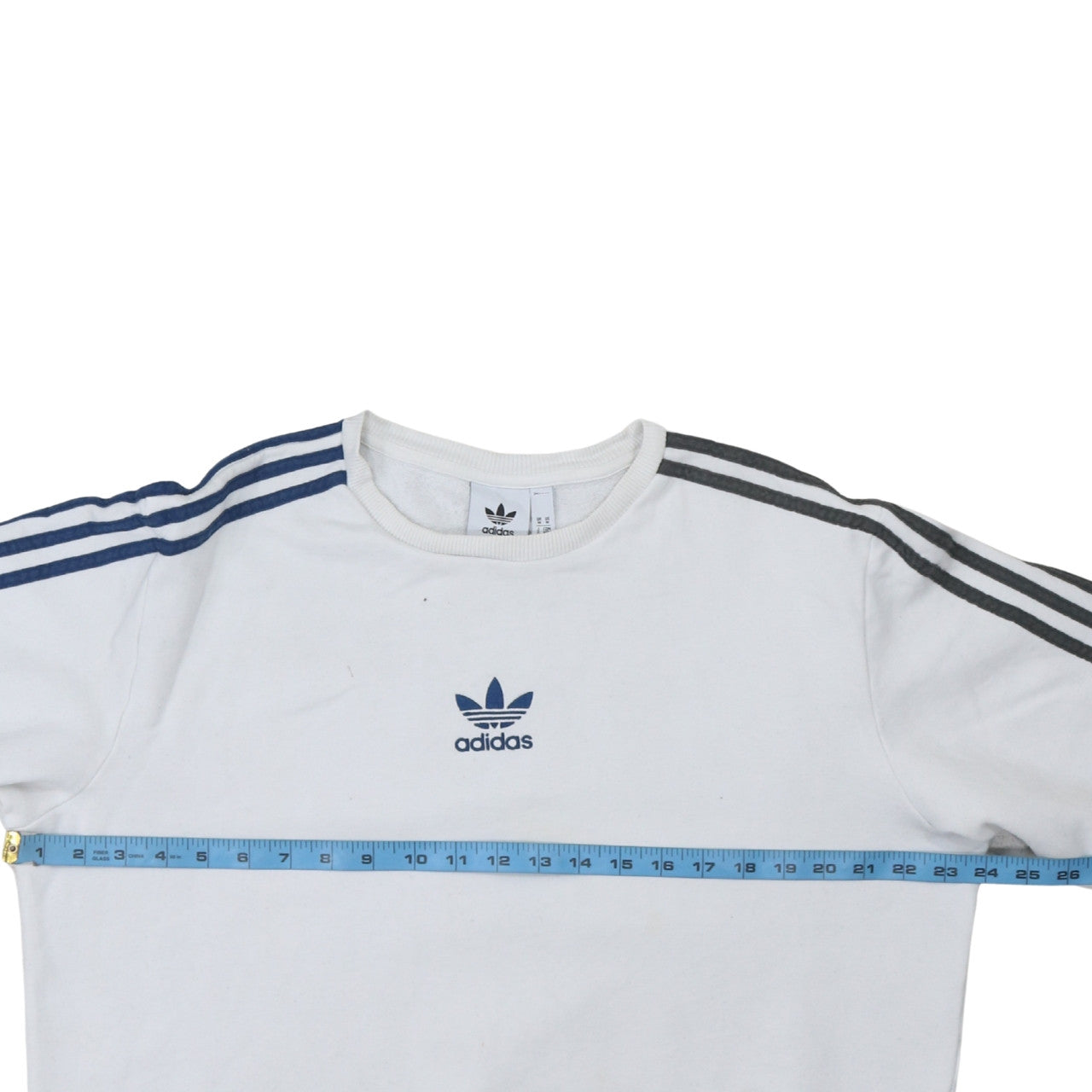 Adidas Mens White Sweatshirt M Pullover Crew Neck Logo Sportswear