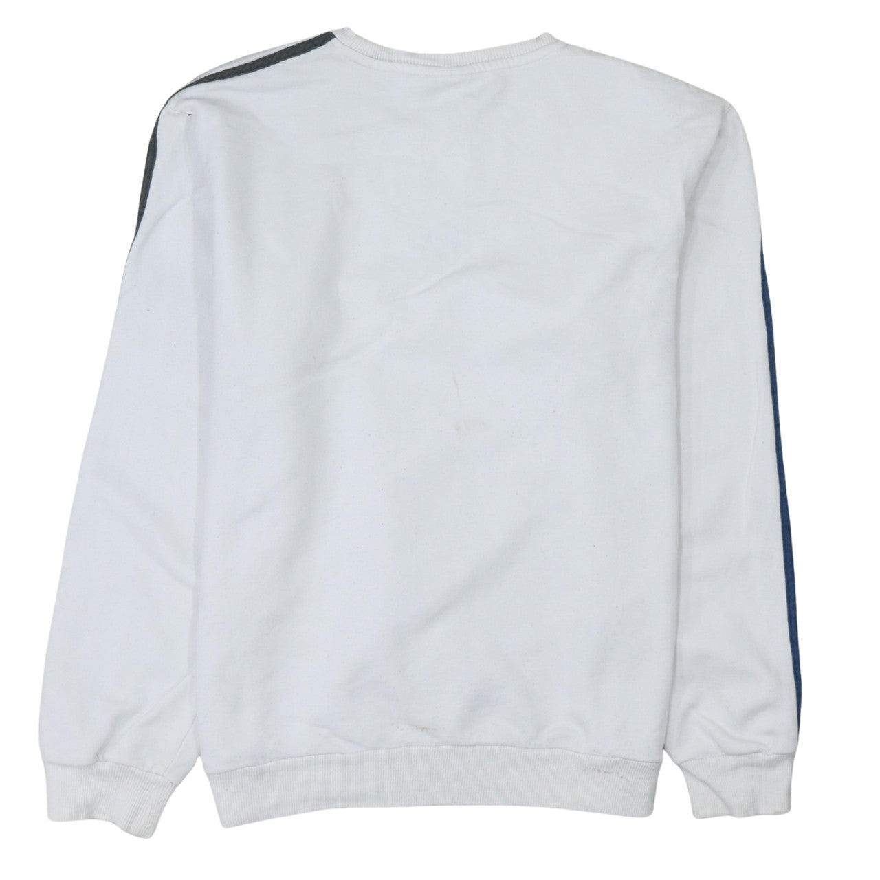 Adidas Mens White Sweatshirt M Pullover Crew Neck Logo Sportswear