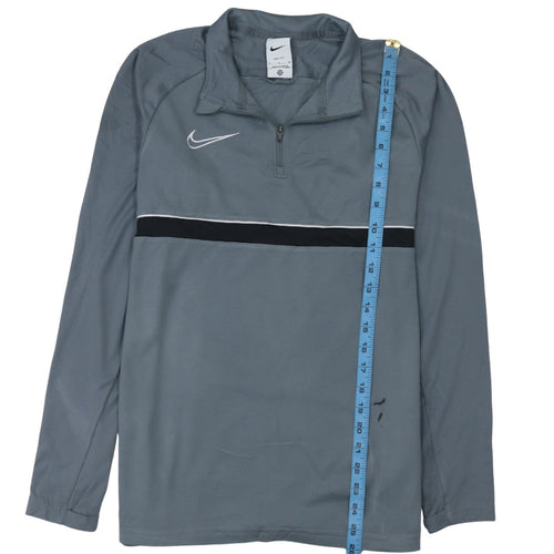 Nike Men's Grey 1/4 Zip Dri-Fit Long Sleeve Sports Sweatshirt Size S