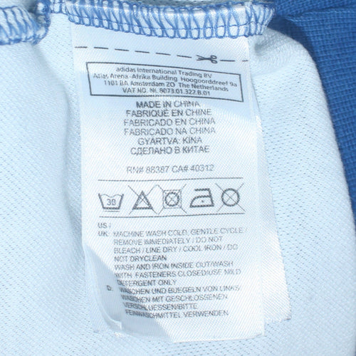 Adidas Men's Blue Full Zip Retro Sports Sweatshirt Size L